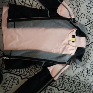 Express zip-up sweater and cashmere shirt